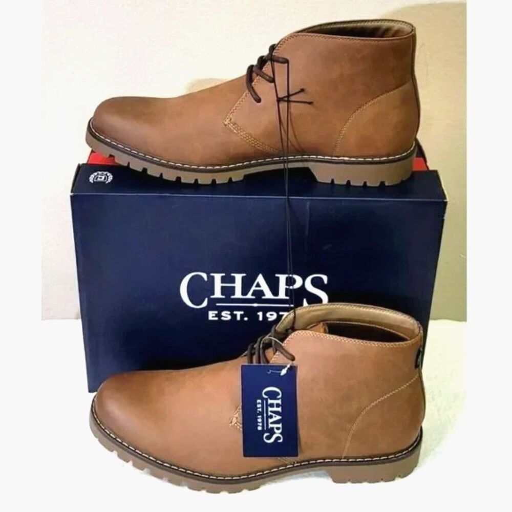 Size: 10 . Chukka Boots w/ Memory Foam . Chaps . New in Box